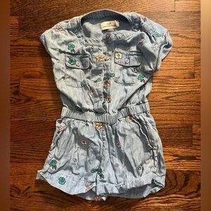 Vineyard Vines denim and floral romper 3T